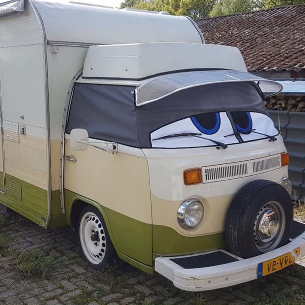 Buseyes Happy Frontscheiben Cover, passend für VW Bus T2