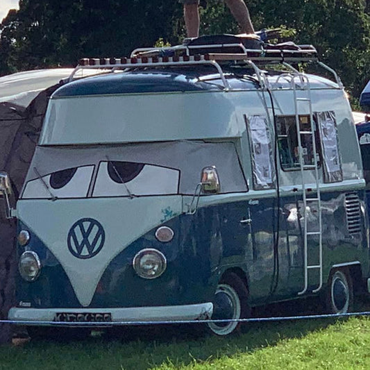 Buseyes Happy Frontscheiben Cover, passend für VW Bus T1